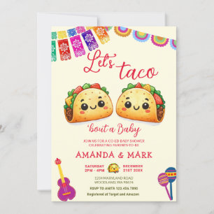 Mexicaanse Let's Taco Over een Baby Fiesta Baby sh Kaart