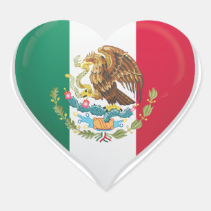 Mexicaanse liefde vlag trots hart sticker