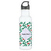 Mexicaanse liefdesvlag in Groene Getuige Gepersona Waterfles (Voorkant)