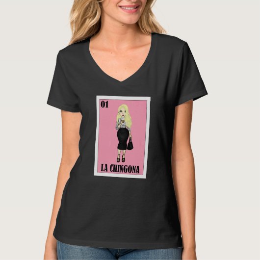 Mexicaanse loterij La Chingon T-shirt (Voorkant)