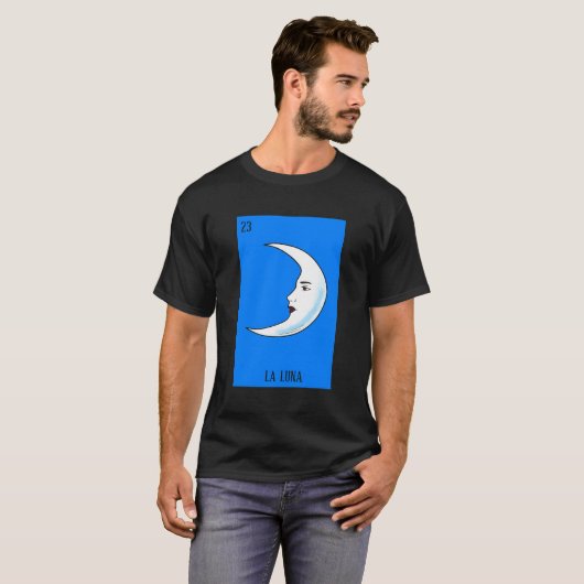 Mexicaanse Loterij La Luna De Maan Spel van Mexico T-shirt (Voorkant volledig)