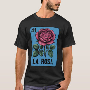 Mexicaanse Loterij La Rosa Bloem Kaartspel Latina T-shirt
