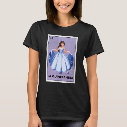 Mexicaanse Lottery Tradicional Birthd La Quinceane T-shirt (Voorkant)