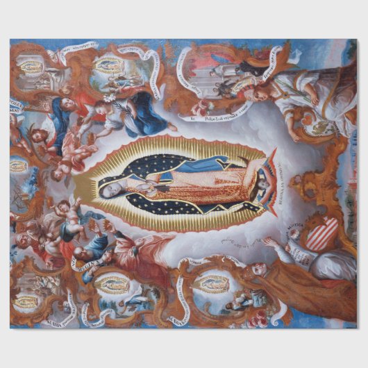 Mexicaanse Maagd van Guadalupe Cadeaupapier (Vlak)