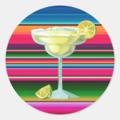Mexicaanse margarita Blanket Sarape Limes Ronde Sticker (Voorkant)