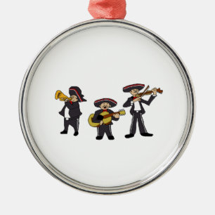 Mexicaanse Mariachi Band Fiesta Cartoon Metalen Ornament