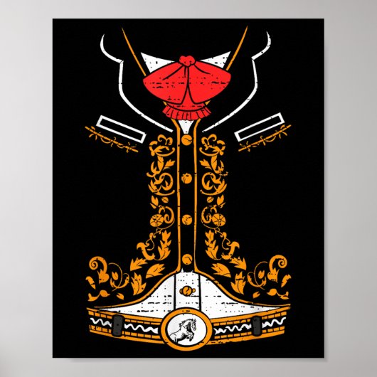 Mexicaanse Mariachi Cinco de Mayo kostuum Charro C Poster (Voorkant)
