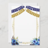 Mexicaanse marine Blue en Gold Charro Big Boy Kaart (Achterkant)