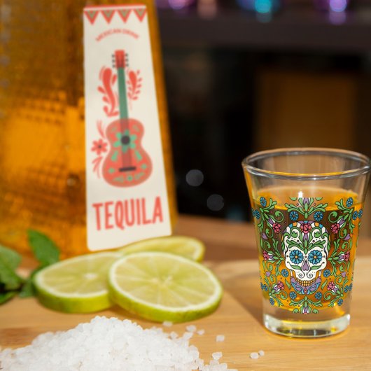 Mexicaanse Mariposa Sugar Skull Shot Glas