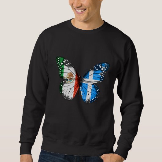 Mexicaanse Martiniquais Vlag Vlinder Trui (Voorkant)