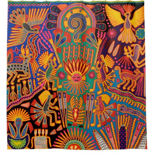 Mexicaanse Maya Aztec LatijnX Latijns-Amerikaanse  Douchegordijn (Voorkant)