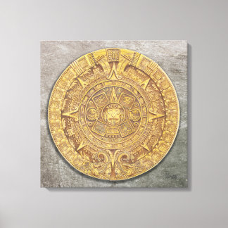 Mexicaanse Maya / Azteekse kalender Canvas Print