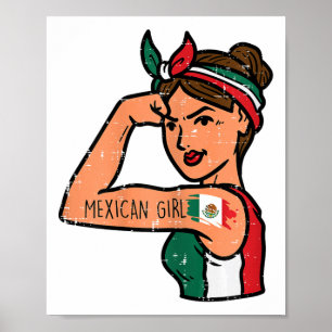 Mexicaanse Meisje Mujer Rosie Riveter Cinco de May Poster
