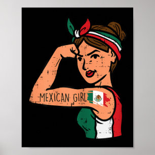 Mexicaanse Meisje Mujer Rosie Riveter Cinco de May Poster