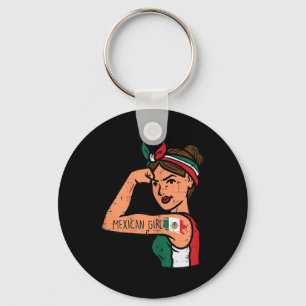 Mexicaanse Meisje Mujer Rosie Riveter Cinco de May Sleutelhanger