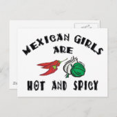 Mexicaanse meisjes zijn warm en pikant briefkaart (Voorkant / Achterkant)
