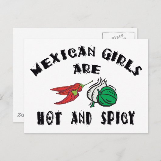 Mexicaanse meisjes zijn warm en pikant briefkaart (Voorkant / Achterkant)
