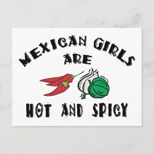 Mexicaanse meisjes zijn warm en pikant briefkaart (Voorkant)