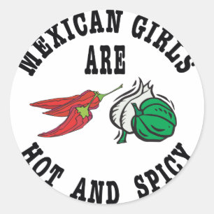 Mexicaanse meisjes zijn warm en pikant ronde sticker