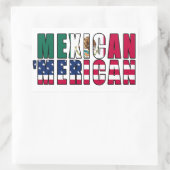 Mexicaanse 'Merican Flags' - Mexicaans-Amerikaanse Rechthoekige Sticker (Tas)