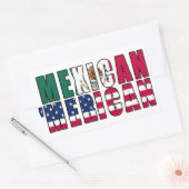 Mexicaanse 'Merican Flags' - Mexicaans-Amerikaanse Rechthoekige Sticker (Envelop)