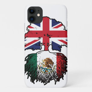 Mexicaanse Mexicaanse Britse vlag voor boomstammen Case-Mate iPhone Case