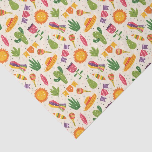 Mexicaanse Mexicaanse partij Fiesta Cactus Tissuepapier (Detail)