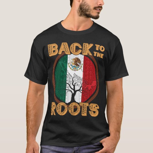 Mexicaanse Mexicaanse vlag Chicano Latino Mexico v T-shirt (Voorkant)