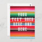mexicaanse mexico poncho serape background briefkaart (Voorkant / Achterkant)