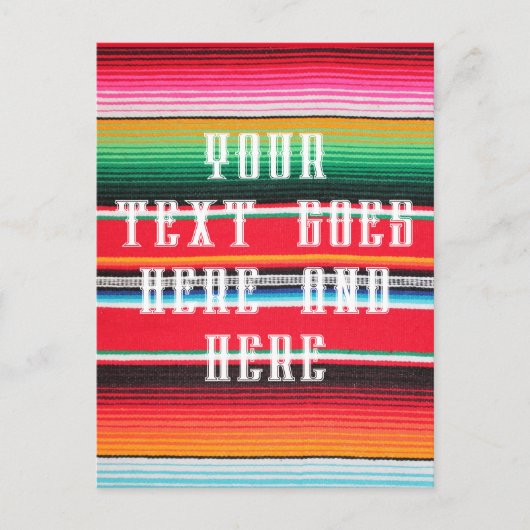 mexicaanse mexico poncho serape background briefkaart (Voorkant)