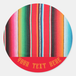 mexicaanse mexico poncho serape background ronde sticker
