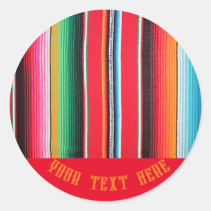 mexicaanse mexico poncho serape background ronde sticker