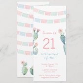 Mexicaanse mijlpaaljarige uitnodiging voor meisje (Voorkant / Achterkant)