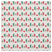 Mexicaanse mode Flag & Red Heart Fabric/Mexico Stof (Swatch)