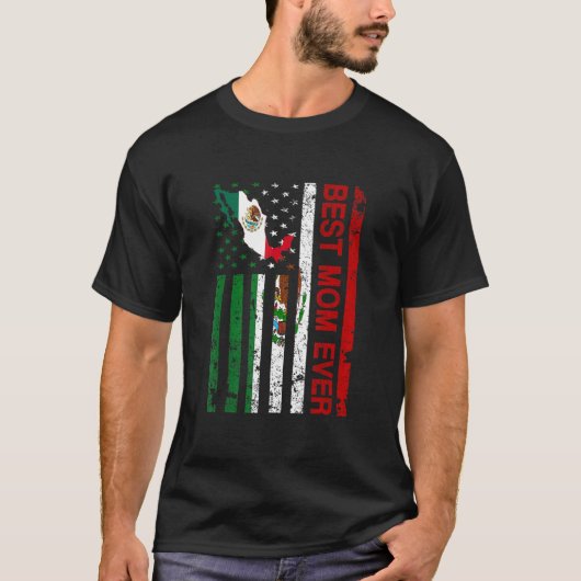 Mexicaanse Moeder Mexico VS Amerikaanse Moederdag T-shirt (Voorkant)