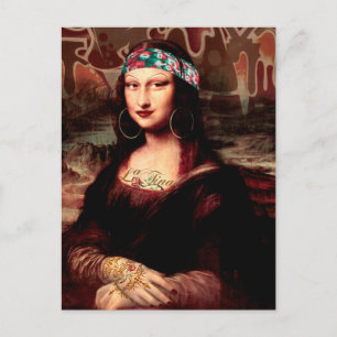 Mexicaanse Mona Lisa Chicana Chola Briefkaart