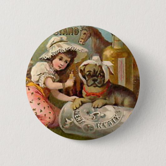 Mexicaanse Mustang Liniment Ad Ronde Button 5,7 Cm (Voorkant)