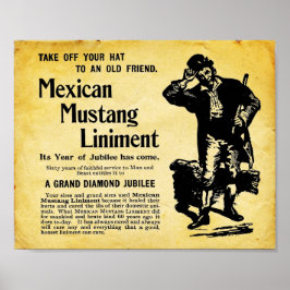 Mexicaanse Mustang Liniment Sign Poster