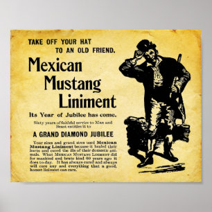 Mexicaanse Mustang Liniment Sign Poster