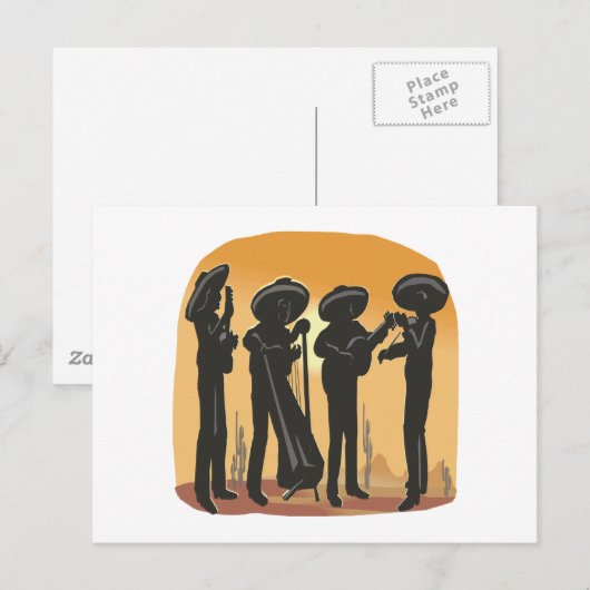 Mexicaanse muziek briefkaart (Voorkant / Achterkant)