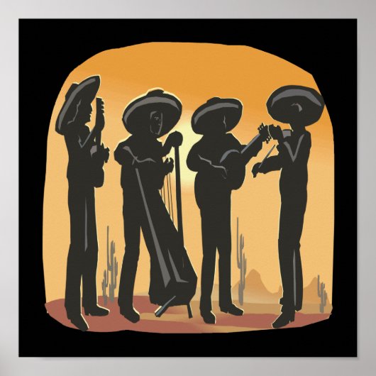 Mexicaanse muziek poster (Voorkant)