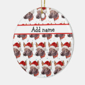 Mexicaanse Naakthond Ras Kerststerren Keramisch Ornament (Links)