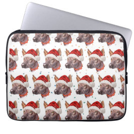 Mexicaanse Naakthond Ras Kerststerren Laptop Sleeve