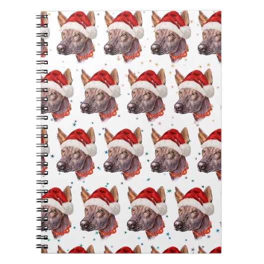 Mexicaanse Naakthond Ras Kerststerren Notitieboek (Voorkant)