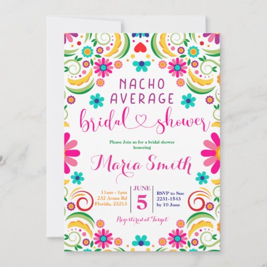 Mexicaanse Nacho Gemiddelde Bridal Shower Kaart (Voorkant)