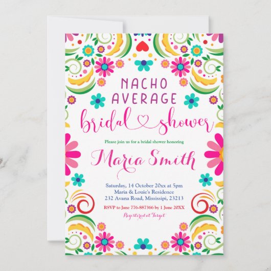Mexicaanse Nacho Gemiddelde Bridal Shower Kaart (Voorkant)