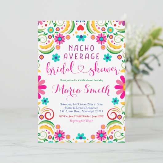 Mexicaanse Nacho Gemiddelde Bridal Shower Kaart (Staand voorkant)