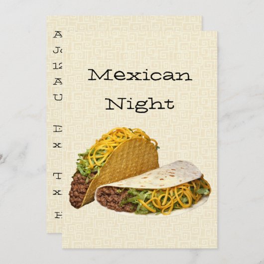 Mexicaanse nacht kaart (Voorkant / Achterkant)