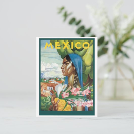 Mexicaanse Native Woman Briefkaart (Staand voorkant)