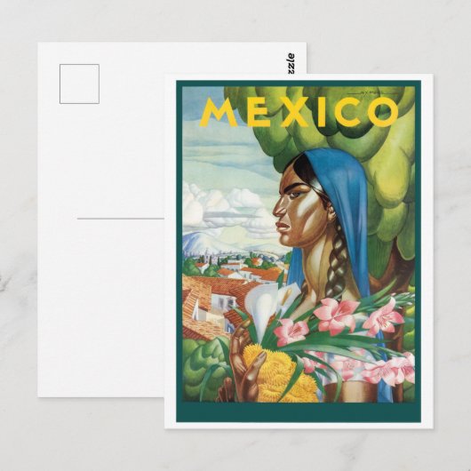 Mexicaanse Native Woman Briefkaart (Voorkant / Achterkant)